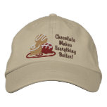 Chocolates Make It Better embroidered hats