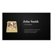 Chocolatier - Professional Premium Black Mesh Business Card Templates