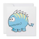 chompy spikey blue pet monster invitations