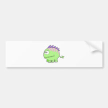 chompy spikey green pet monster bumper stickers