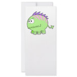 chompy spikey green pet monster rack card