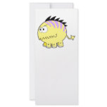 chompy spikey yellow pet monster full color rack card