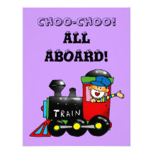 choo choo train 9th birthday party custom invites