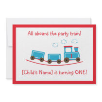Choo Choo Train Birthday Invitation