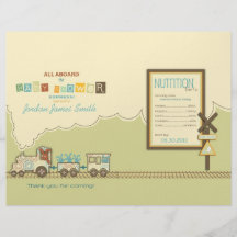 Choo Choo Train Party Favour Wraps Flyer