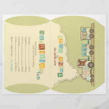 Choo Choo Train Puff Box Template Flyer Design