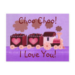 Choo Choo Train Valentine Postcard