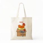 Chook House Funny Chicken on House Cartoon bags