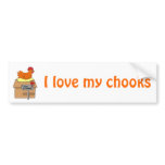 Chook House Funny Chicken on House Cartoon bumper stickers