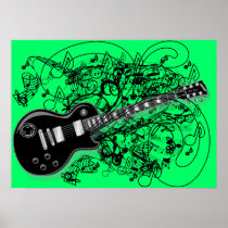 Choose any colour background-Guitar Swirled