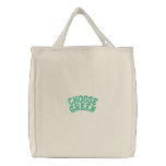 Choose Green embroidered bags