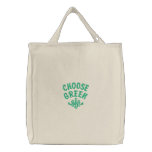 Choose Green embroidered bags