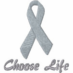 Choose Life, Pro-Life Jacket, Pink and Blue Ribbon embroidered shirts