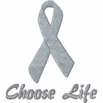 Choose Life, Pro-Life Shirt, Embroidered Ribbon Polo Shirt