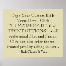 Choose Your Bible Verse Art Print, Optional Framed