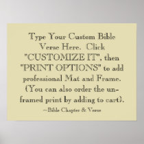 Choose Your Bible Verse Art Print, Optional Framed