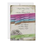 Choose Your Ribbon Vintage Lace Invitation