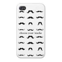 Choose your 'stache case for the iPhone 4