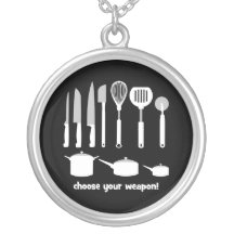 choose your weapon personalised necklace