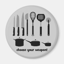 choose your weapon refrigerator magnets