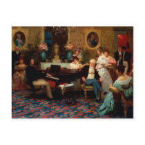 Chopin Playing the Piano Post Cards