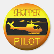 Chopper Pilot Fridge Magnet