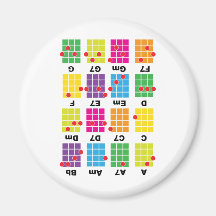 Chord Cheat Tee White Fridge Magnet