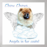 Chow Angel in Fur Coat Poster posters