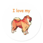Chow Chow I Love My,Png stickers
