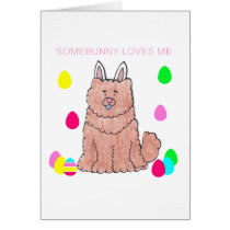 Chow Chow Red Somebunny Loves Me cards