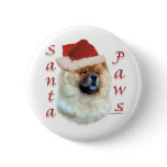 Chow Chow Santa Paws - Button