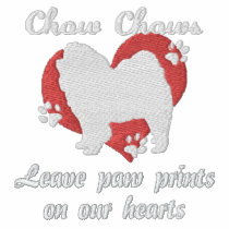 Chow Chows Leave Paw Prints Embroidered Shirt