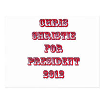 Chris Christie for President 2012 Postcards