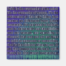 Chris Hitchens Surrender of Reason (Blues) Magnet