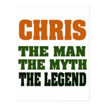 Chris - the Man, the Myth, the Legend Postcard