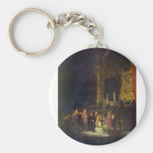 Christ and the Adulteress by Rembrandt Keychain