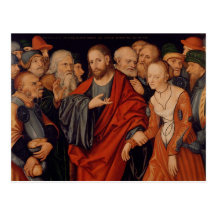 Christ and the Woman taken in Adultery Post Card