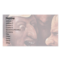 Christ Carrying The Cross.  By Hieronymu Bosch Business Card Templates
