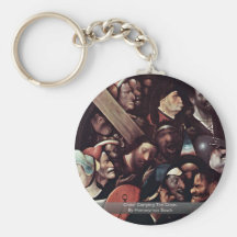 Christ Carrying The Cross.  By Hieronymus Bosch Key Chains