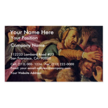Christ Driving The Money-Changers From The Temple. Business Card