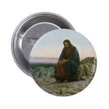 Christ in the Desert by Ivan Nikolaevich Kramskoi Button