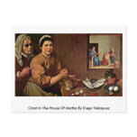 Christ In The House Of Martha By Diego Velazquez Postcard
