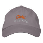 Christ, is my King embroidered hats