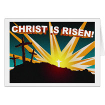 Christ is risen Christian cross gift design Greeting Card