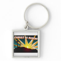 Christ is risen Christian cross gift design Key Chain