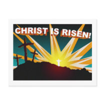 Christ is risen Christian cross gift design Post Cards