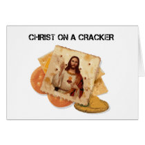 Christ on a cracker greeting cards