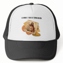 Christ on a cracker mesh hat