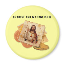 Christ on a cracker fridge magnet