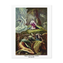Christ On The Mount Of Olives By Greco El Postcard